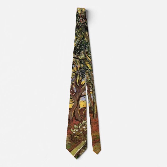 Garden of Saint-Paul Hospital by Vincent van Gogh Tie (Front)