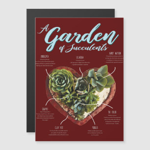 Garden Of Succulents Magnetic Invitation
