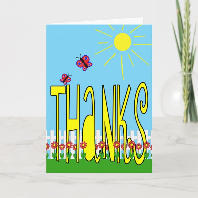 Garden of Thanks Any Occasion Thank You Card (Front)