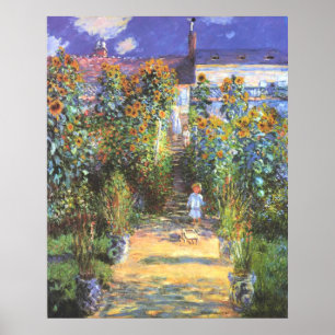 Garden of the Artist at Vetheuil - Claude Monet Poster