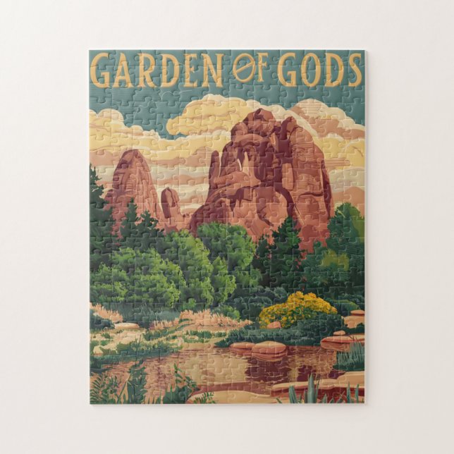 Garden of the Gods Colorado Jigsaw Puzzle (Vertical)
