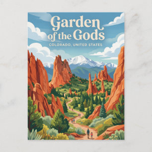 Garden of the Gods Colorado Postcard