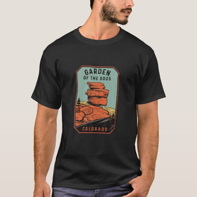 Garden of the Gods Colorado Retro T Shirt (Front)