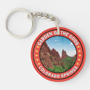 Garden of the Gods Colorado Springs Badge Key Ring
