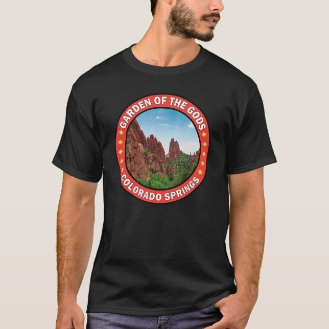 Garden of the Gods Colorado Springs Badge T-Shirt (Front)