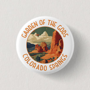 Garden of the Gods Colorado Springs Distressed Cir 3 Cm Round Badge