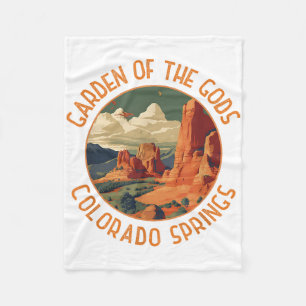 Garden of the Gods Colorado Springs Distressed Cir Fleece Blanket