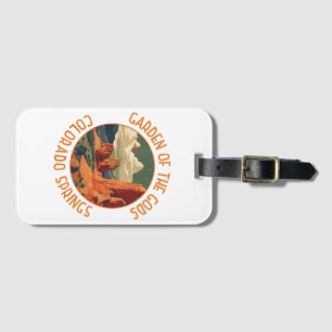 Garden of the Gods Colorado Springs Distressed Cir Luggage Tag