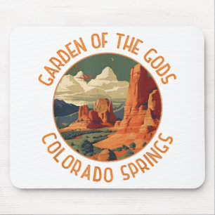 Garden of the Gods Colorado Springs Distressed Cir Mouse Mat