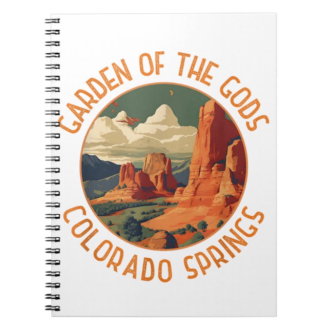 Garden of the Gods Colorado Springs Distressed Cir Notebook (Front)