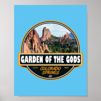 Garden of the Gods Colorado Springs Travel Emblem