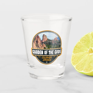 Garden of the Gods Colorado Springs Travel Emblem Shot Glass