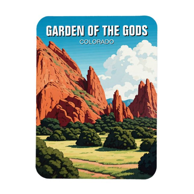 Garden of the Gods Colorado Travel Magnet (Vertical)