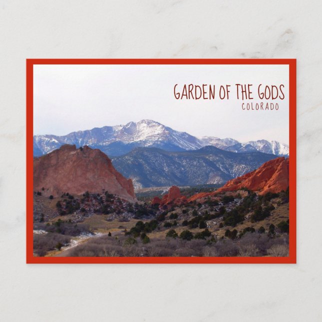 Garden of the Gods (Colorado) with text Postcard (Front)