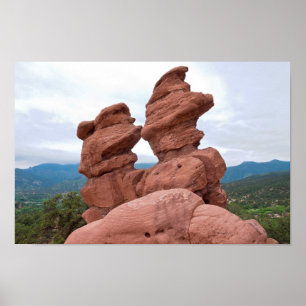 Garden of the Gods Landmark and Mountains Poster