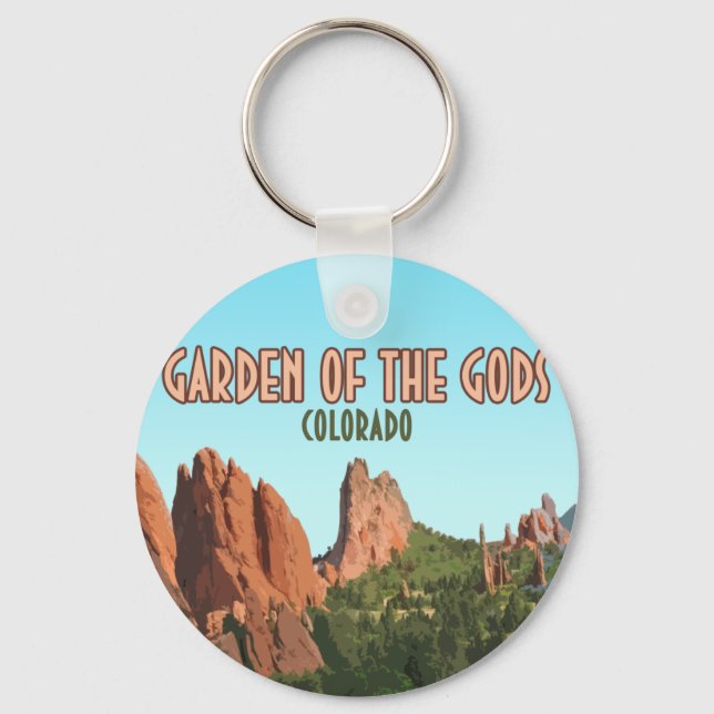 Garden of the Gods Park Colorado Key Ring (Front)