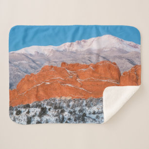 Garden of the Gods Pikes P[eak, Colorado Sherpa Blanket