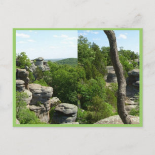 Garden Of The Gods-Southern Illinois. Stereographi Postcard