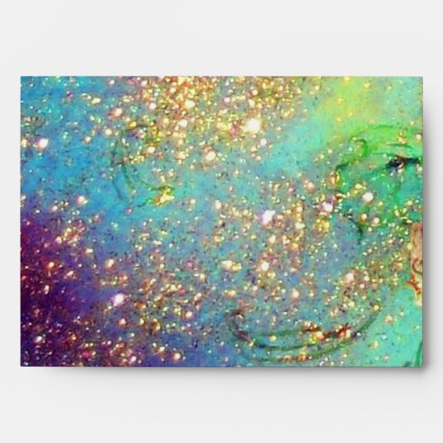 GARDEN OF THE LOST SHADOWS blue green gold yellow Envelopes (Front)