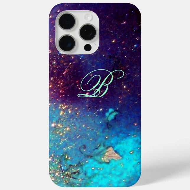 GARDEN OF THE LOST SHADOWS-Blue Turquoise Monogram Case-Mate iPhone Case (Back)