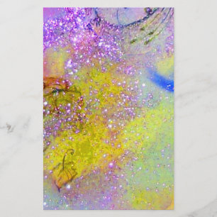 GARDEN OF THE LOST SHADOWS blue yellow violet gold Stationery