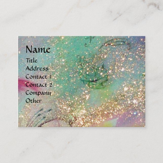 GARDEN OF THE LOST SHADOWS BUTTERFLY MONOGRAM BUSINESS CARD (Front)