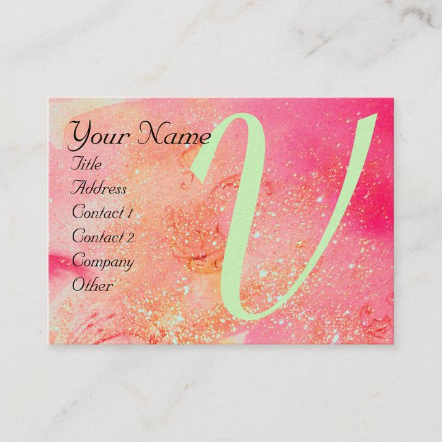 GARDEN OF THE LOST SHADOWS -BUTTERFLY MONOGRAM BUSINESS CARD (Front)
