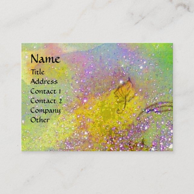 GARDEN OF THE LOST SHADOWS BUTTERFLY MONOGRAM BUSINESS CARD (Front)