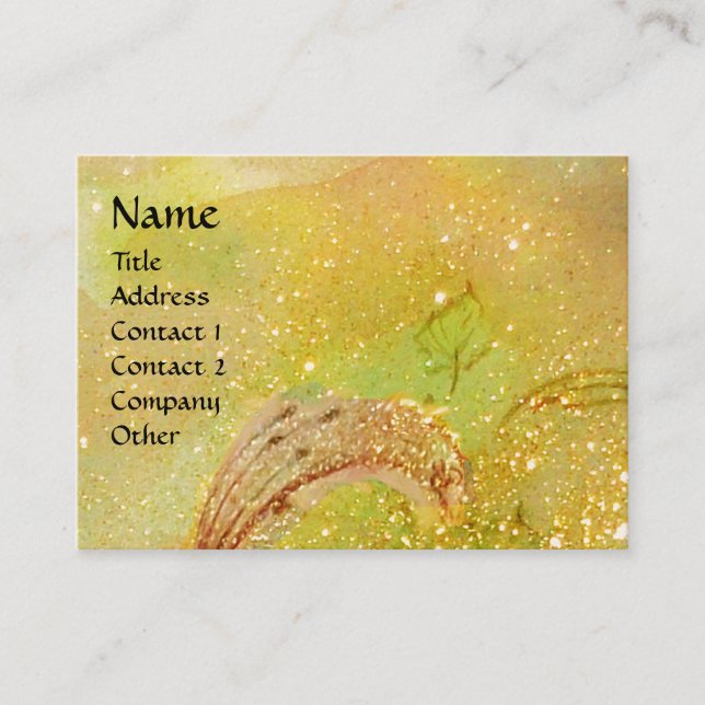 GARDEN OF THE LOST SHADOWS BUTTERFLY MONOGRAM BUSINESS CARD (Front)