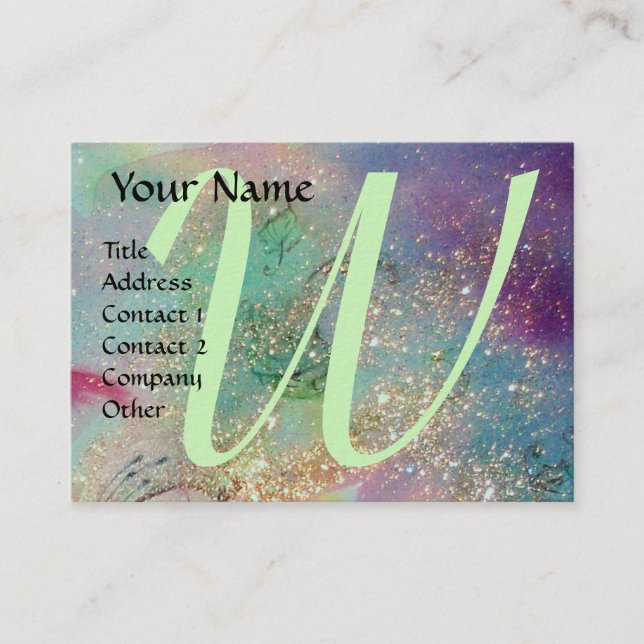 GARDEN OF THE LOST SHADOWS -BUTTERFLY MONOGRAM BUSINESS CARD (Front)