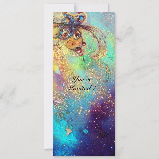 GARDEN OF THE LOST SHADOWS -BUTTERFLY PLANT,blue Invitation (Front)