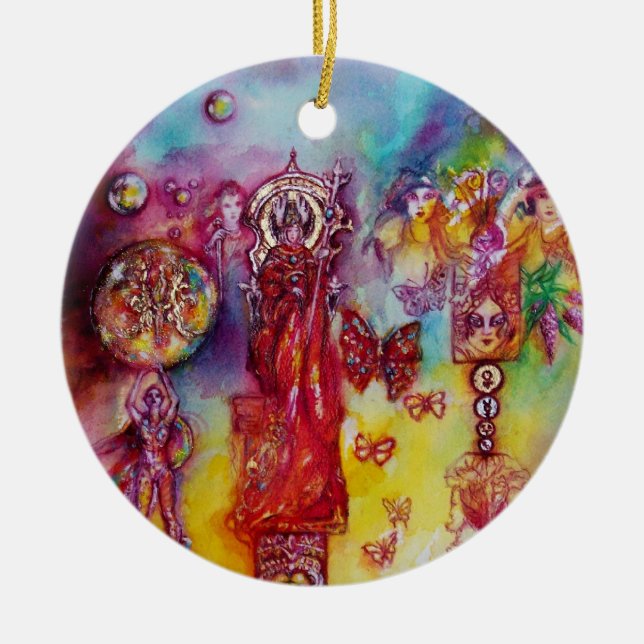 GARDEN OF THE LOST SHADOWS- BUTTERFLY PLANT CERAMIC TREE DECORATION (Front)