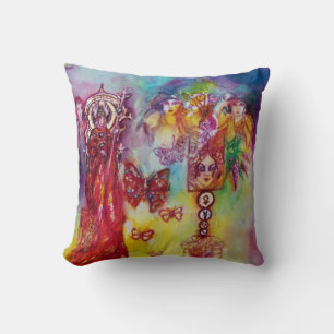 GARDEN OF THE LOST SHADOWS, FAERY AND BUTTERFLIES CUSHION
