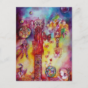GARDEN OF THE LOST SHADOWS ,FAERY AND BUTTERFLIES POSTCARD