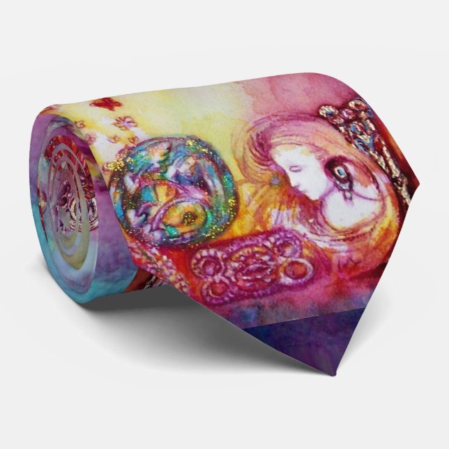 GARDEN OF THE LOST SHADOWS / FAERY AND BUTTERFLIES TIE (Rolled)