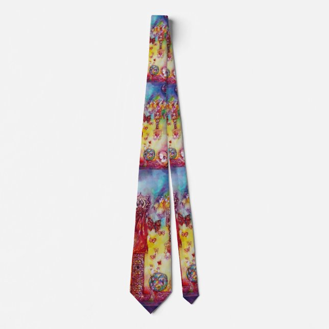 GARDEN OF THE LOST SHADOWS / FAERY AND BUTTERFLIES TIE (Front)