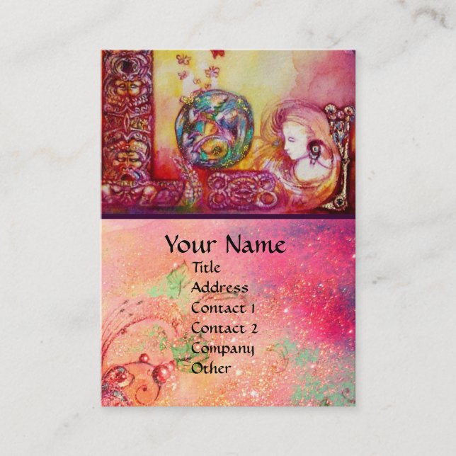 GARDEN OF THE LOST SHADOWS - FAIRY AND BUTTERFLIES BUSINESS CARD (Front)