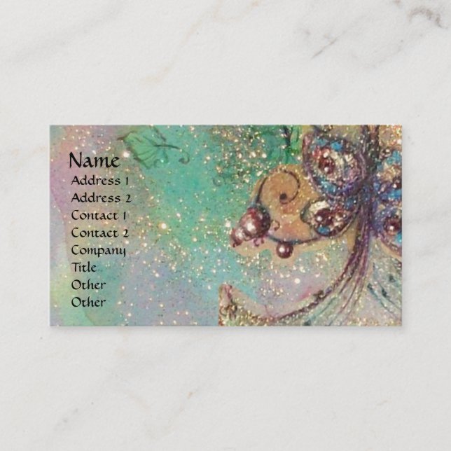 GARDEN OF THE LOST SHADOWS / FAIRY AND BUTTERFLIES BUSINESS CARD (Front)