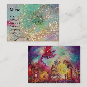 GARDEN OF THE LOST SHADOWS ,FLYING RED DRAGON Blue Business Card