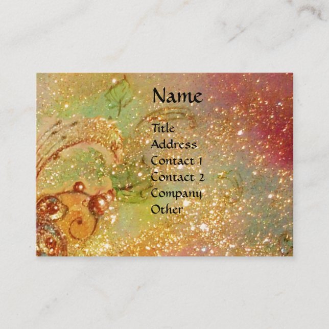 GARDEN OF THE LOST SHADOWS / FLYING RED DRAGON BUSINESS CARD (Front)