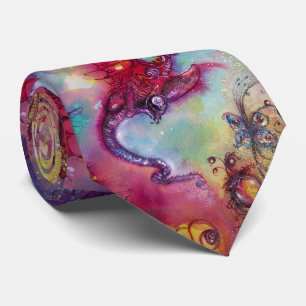 GARDEN OF THE LOST SHADOWS, FLYING RED DRAGON NECK TIE