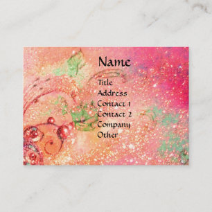 GARDEN OF THE LOST SHADOWS -FLYING RED DRAGON Pink Business Card