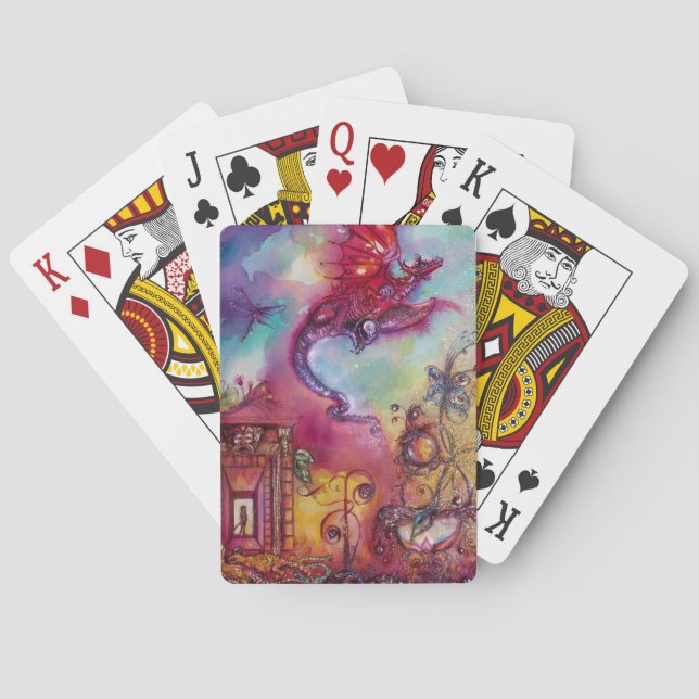 GARDEN OF THE LOST SHADOWS -FLYING RED DRAGON  PLAYING CARDS (Back)