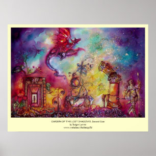 GARDEN OF THE LOST SHADOWS -FLYING RED DRAGON POSTER
