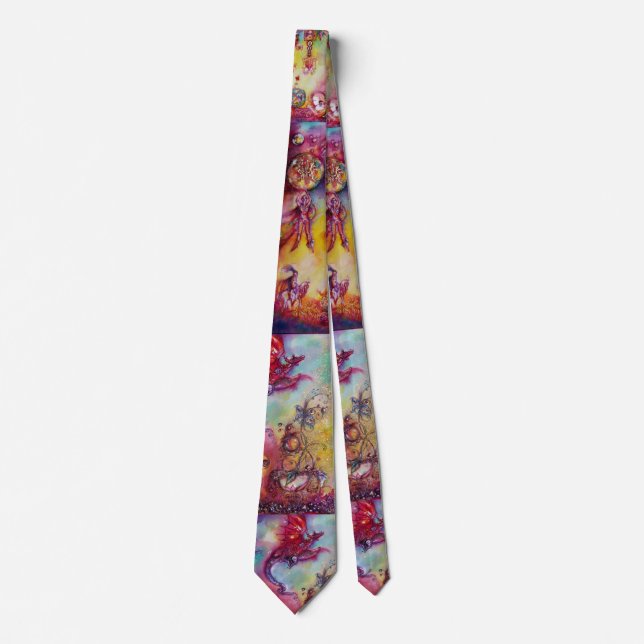 GARDEN OF THE LOST SHADOWS, FLYING RED DRAGON TIE (Front)