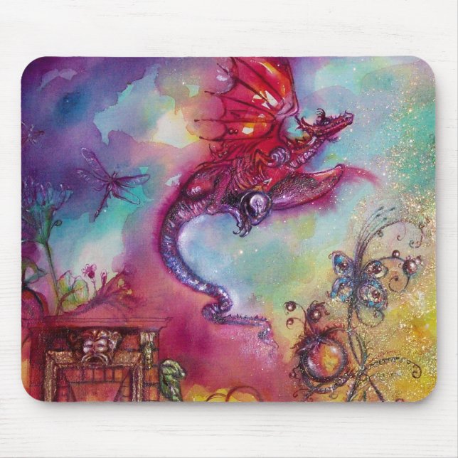 GARDEN OF THE LOST SHADOWS -FLYING RED RAGON MOUSE MAT (Front)