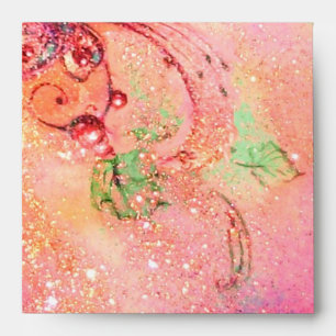 GARDEN OF THE LOST SHADOWS gold pink red green Envelopes