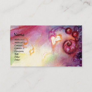 GARDEN OF THE LOST SHADOWS / KNIGHT AND FAIRY pink Business Card