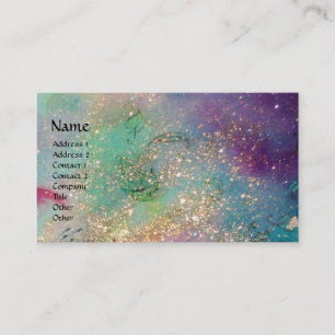 GARDEN OF THE LOST SHADOWS / KNIGHT AND FAIRY teal Business Card