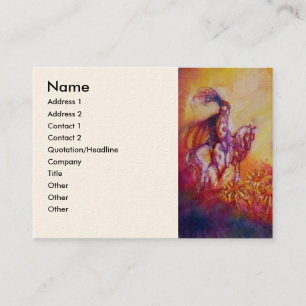 GARDEN OF THE LOST SHADOWS,KNIGHT,HORSE,RED DRAGON BUSINESS CARD